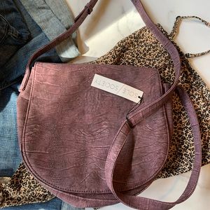 SOLE SOCIETY New with tags Vegan Leather CROSSBODY LIVVY SADDLE BAG PURPLE